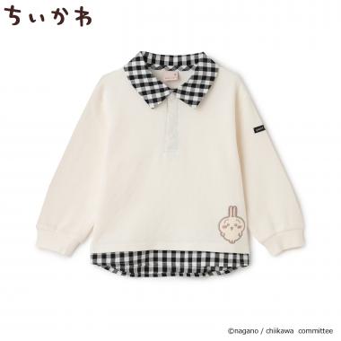 【アニメちいかわ】シャツドッキング長袖Tシャツ