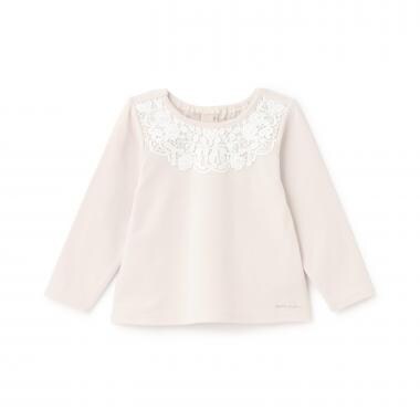 ヨークレース長袖Tシャツ