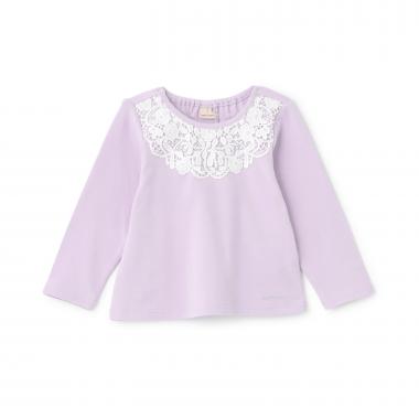 ヨークレース長袖Tシャツ