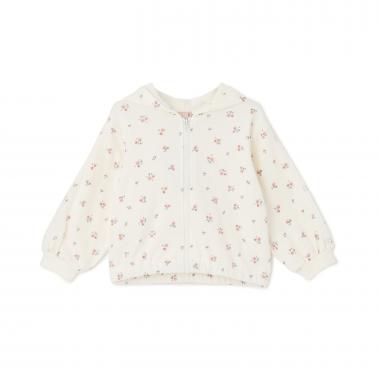 【リンク/防花粉】花柄ジップパーカー