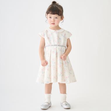 衿つきタックワンピース