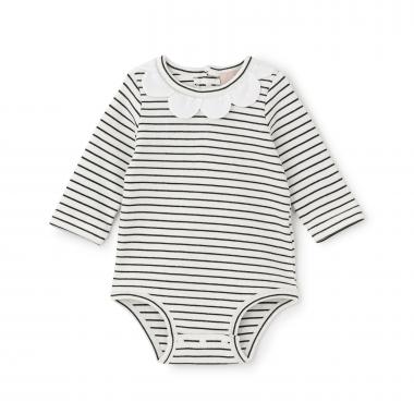 スカラップ衿ロンパース