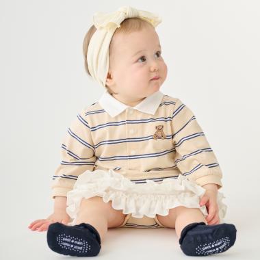 【リンク】ラガー衿ドッキングロンパース