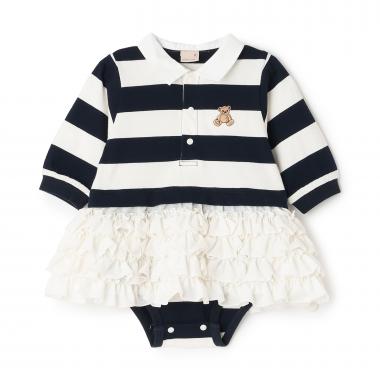 【リンク】ラガー衿ドッキングロンパース