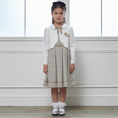 【フォーマル】チェックOP+スカラップJKセット