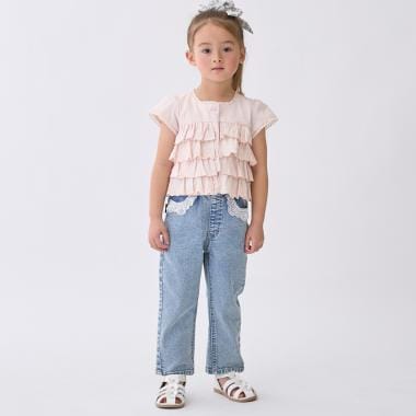 【リンク】レースデニムパンツ