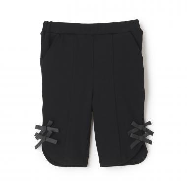 【防汚加工/スマイル】7分リボンパンツ