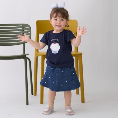 パールデニムフレアスカパン