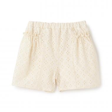 サイドギャザーレースショートパンツ