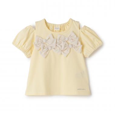 リボンオフショルTシャツ