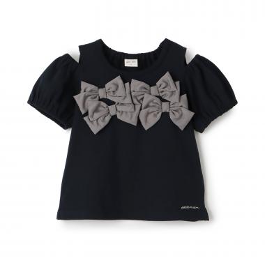 リボンオフショルTシャツ