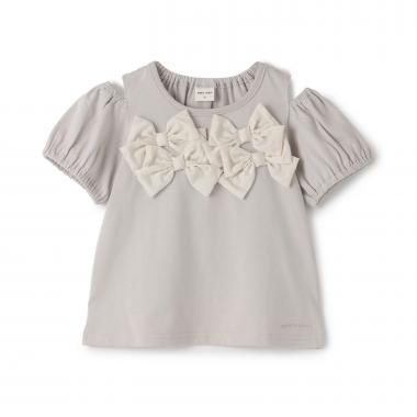 リボンオフショルTシャツ