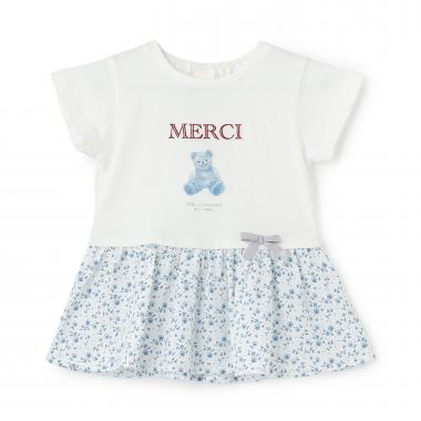 【接触冷感/リンク】15th 花柄ドッキングチュニック