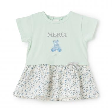 【接触冷感/リンク】15th 花柄ドッキングチュニック