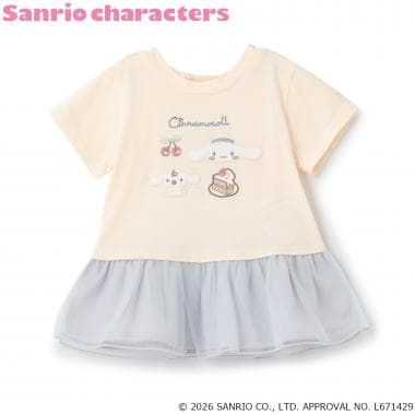 【サンリオキャラクターズ/冷感】チュールドッキング半袖Tシャツ