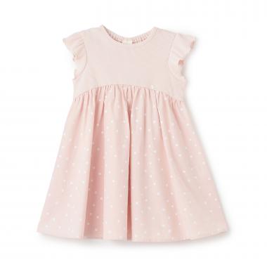 【リンク】ドット柄カットドッキングワンピース