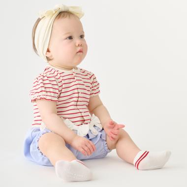 リボンつきボーダー切り替え2wayオール