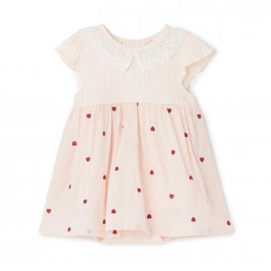 【リンク】ハート刺しゅうOPロンパース