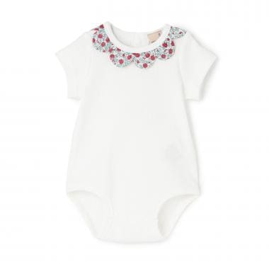 半袖スカラップロンパース