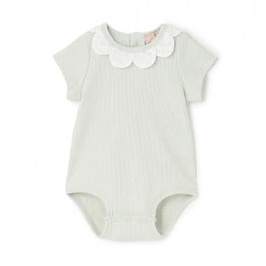 半袖スカラップロンパース