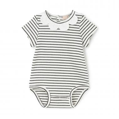 半袖スカラップロンパース