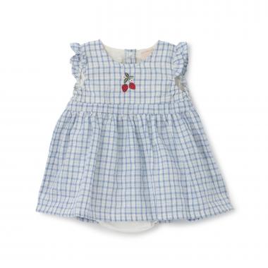 チェックOPロンパース/E