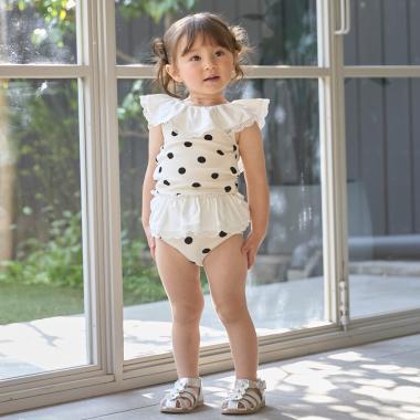 【SWIM】ドットレースフリルタンキニ