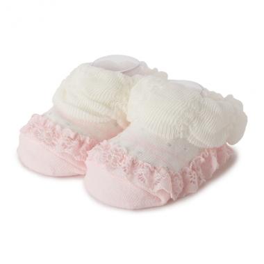 バイカラーフリルバレエカップソックス