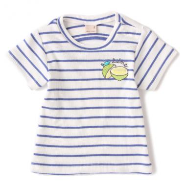 背中開きボーダーTシャツ