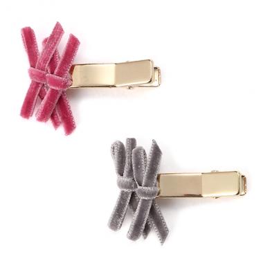 ちびリボンヘアクリップ2個セット