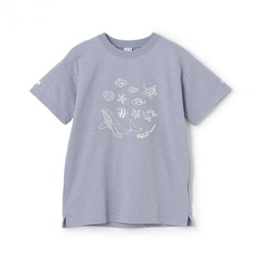 【WEB限定】【接触冷感】海刺しゅう半袖Tシャツ(ジュニア)