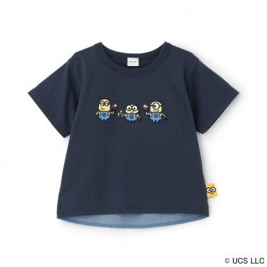【ミニオン】布帛切り替え半袖Tシャツ
