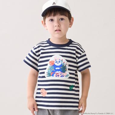 【WEB別注】【カンフーパンダ】ボーダー半袖Tシャツ