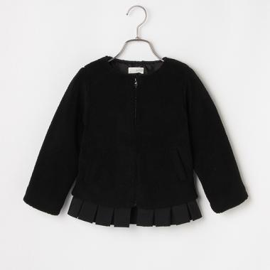 ノーカラーボアジャケット