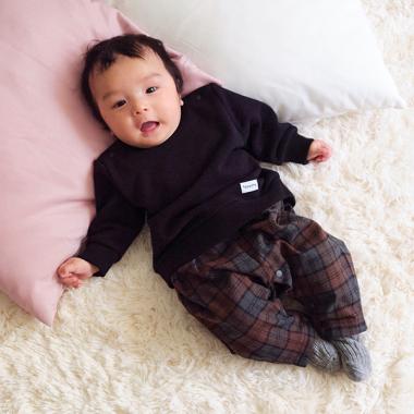 アップリケつきドッキングカバーオール