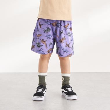 4分丈恐竜総柄カットパンツ