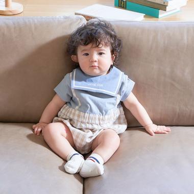 カバーオール&スタイセット(チェック)