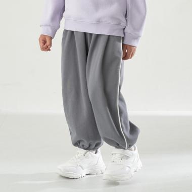 【表コットン毛玉バイバイ裏起毛】ビッグシルエットパイピングスウェットパンツ