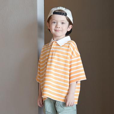 【型崩れしないやわらかコットン】ビッグシルエットプリントボーダーラガーシャツ