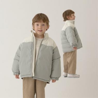 【万能アウター】バイカラーパフジャケット