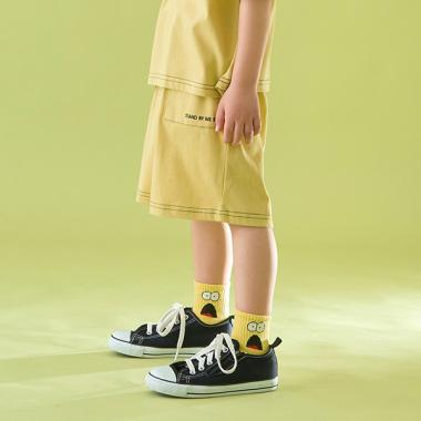 【セットアップ可能】【カイテキ天竺】配色ステッチ5分丈パンツ