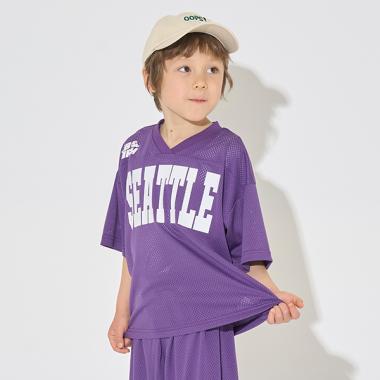 【セットアップ可能】Vネックメッシュトップス