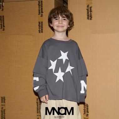 【MNCM】【どちらが前でもOK】【カイテキ天竺】プリントレイヤードビッグTシャツ