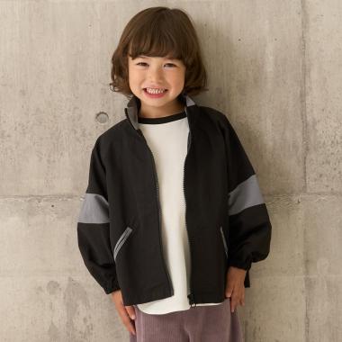 ビッグシルエットバイカラーウィンドブレーカー