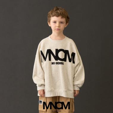 【MNCM】【毛玉バイバイ裏起毛】フロッキープリントビッグスウェット