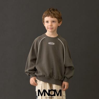 【MNCM】【毛玉バイバイ裏起毛】ラグランパイピングビッグスウェット【子供服】【キッズ】【男の子】【女の子】