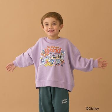 【Disney】【毛玉バイバイ裏毛】ミッキー＆フレンズ/スウェット
