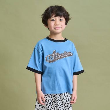 【防汚・速乾・型崩れしない】カスレロゴプリントリンガーTシャツ