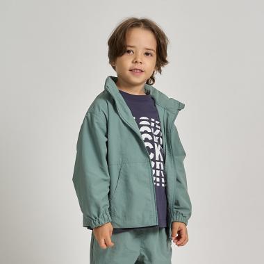 【スクール対応】【撥水・防汚・耐久・UV】収納袋付マウンテンパーカー(反射シート付き)