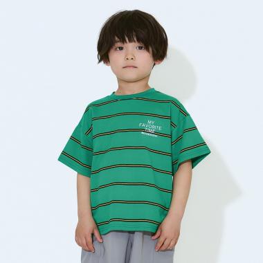 先染ボーダービッグシルエットTシャツ